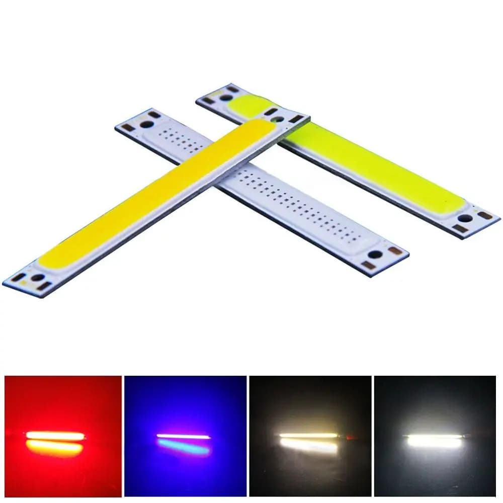 Striscia LED COB 3.7V 60x8mm 1W 3W a emissione di luce calda, rossa, bianca, blu per esterni
