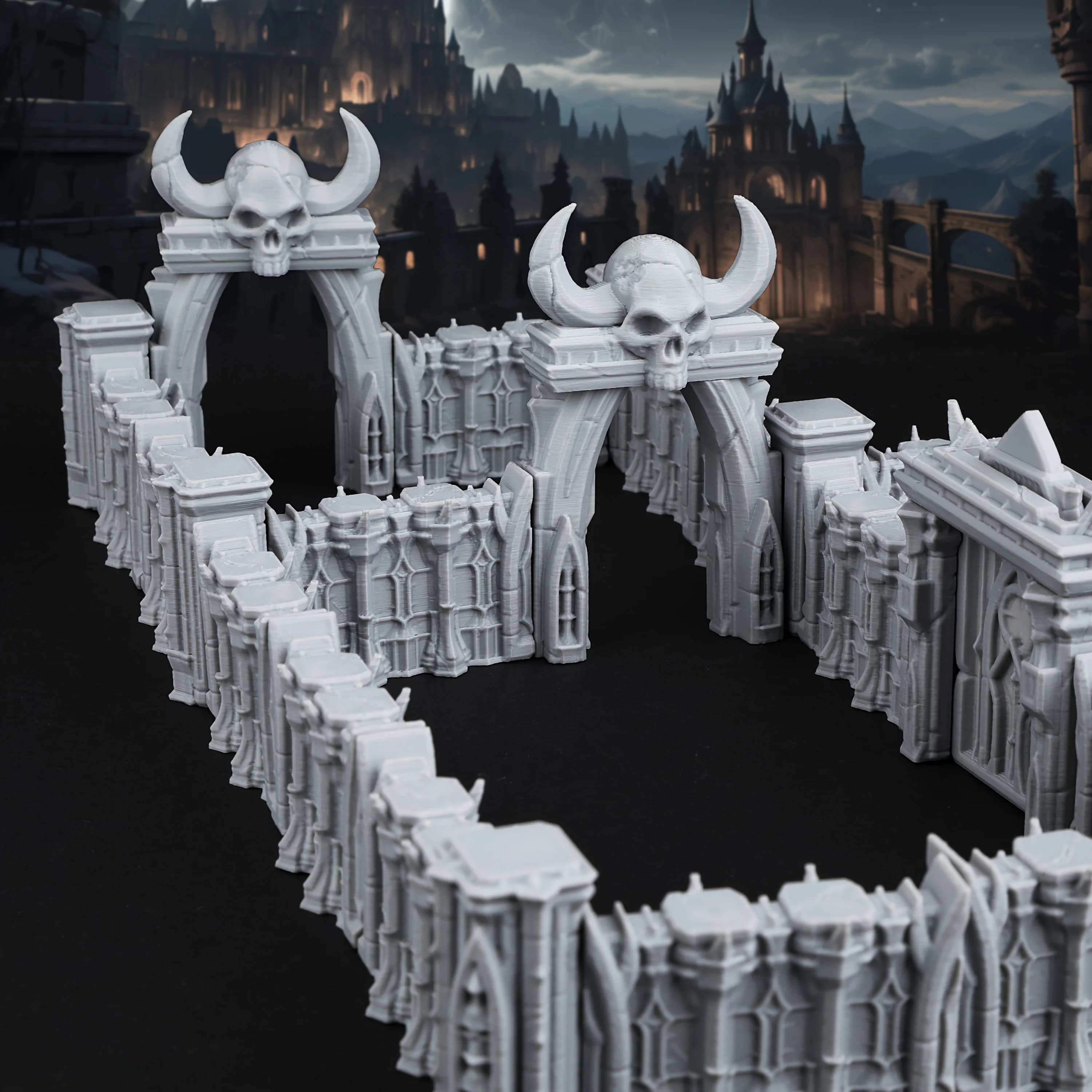 Set di Miniature per Pareti Oscuri RPG - Terreno Modulare Gotico Fantasy, Avventure Medievali per Giochi di Ruolo, Accessorio per Giochi RPG