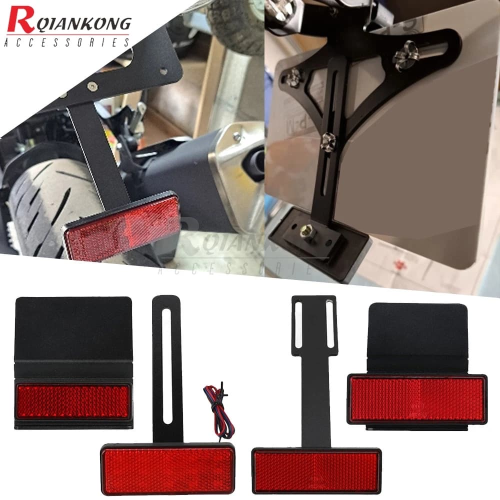 1 pz ATV Moto Dirt Bike Scooter Rettangolo Piastra Riflettente Riflettore di Avvertimento Per Yamaha Per Kawasaki Per Can-Am Per Suzuki