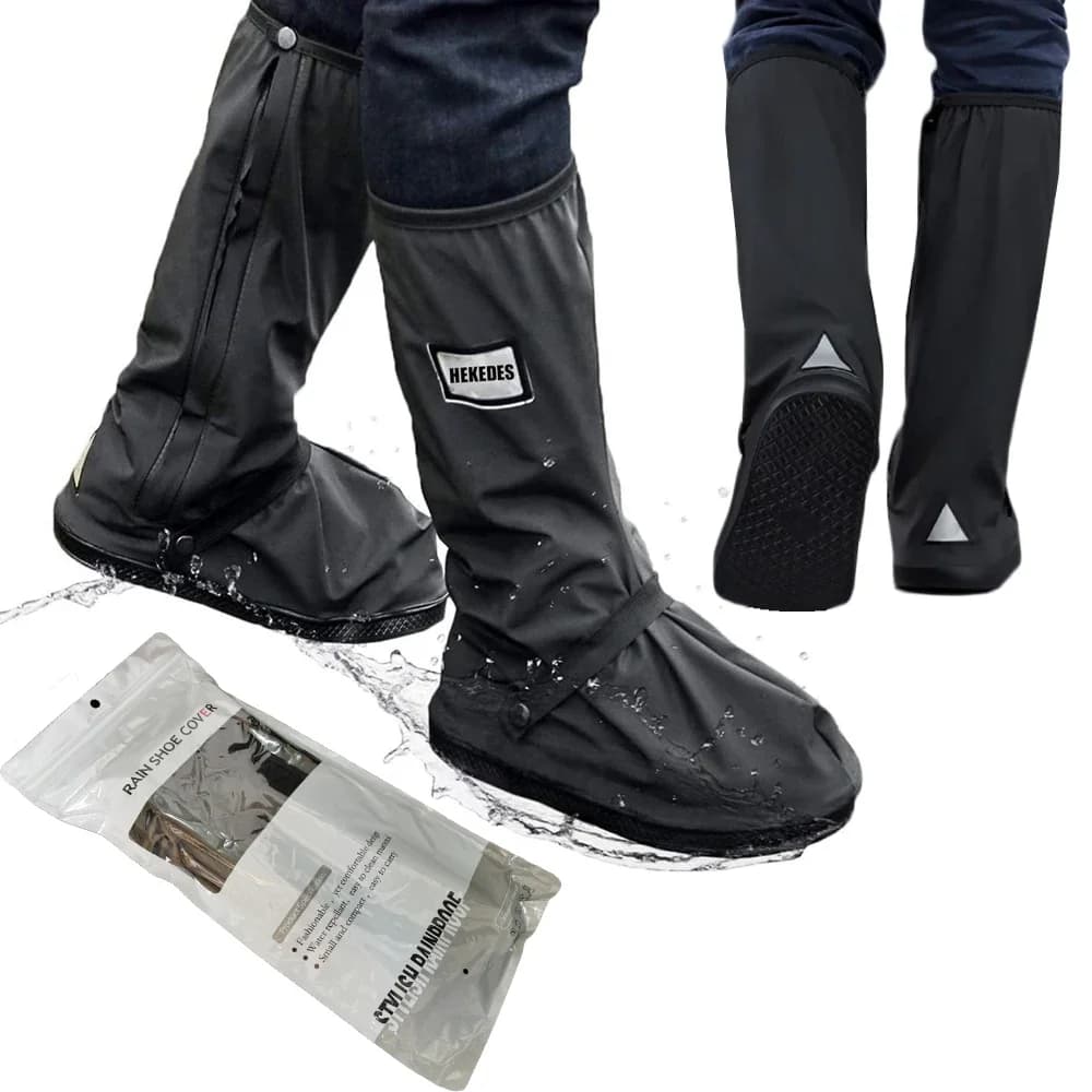 Copriscarpe antipioggia Copriscarpe impermeabili con riflettore Copristivali antipioggia riutilizzabili Protezione per scarpe da pioggia per moto, ciclismo, escursionismo