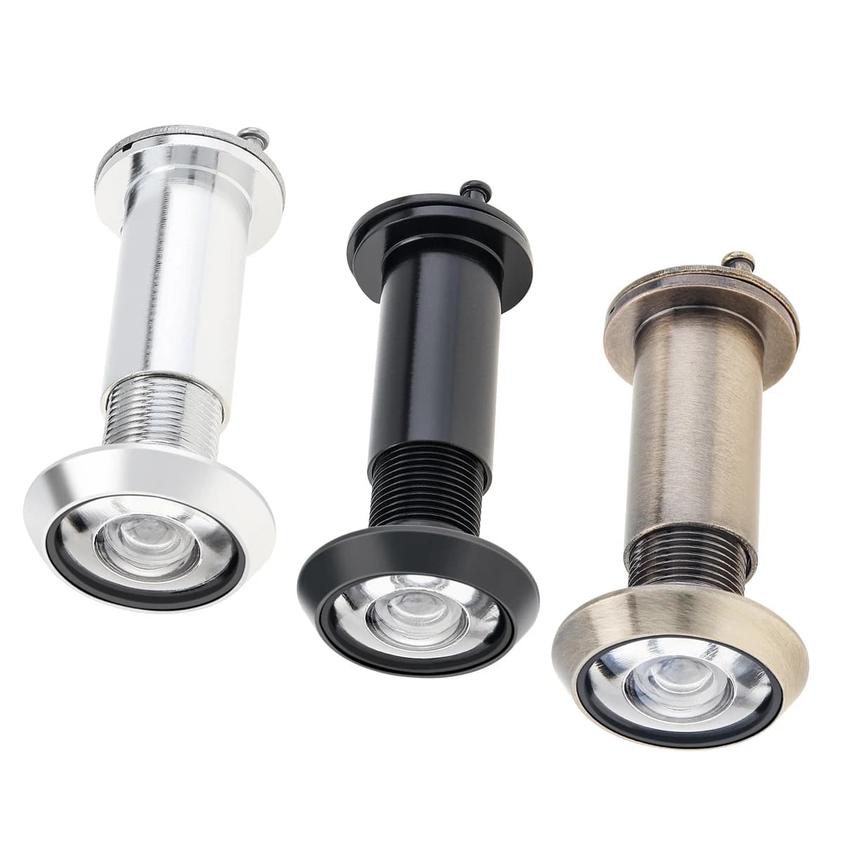 Spioncino per porta da 16 mm Ottone massiccio Lente in vetro ottico HD da 200 gradi Sicurezza Peek Peep Hole per porte 36-60 mm di spessore
