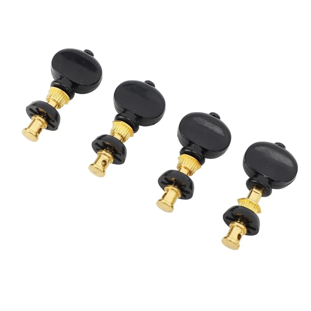 8PCS Premium Metal, Plastic Ukulele Tuning Peg Black And Golden Accurate Tuning Ukulele Tuners Ukulele Tuning Keys Ukulele