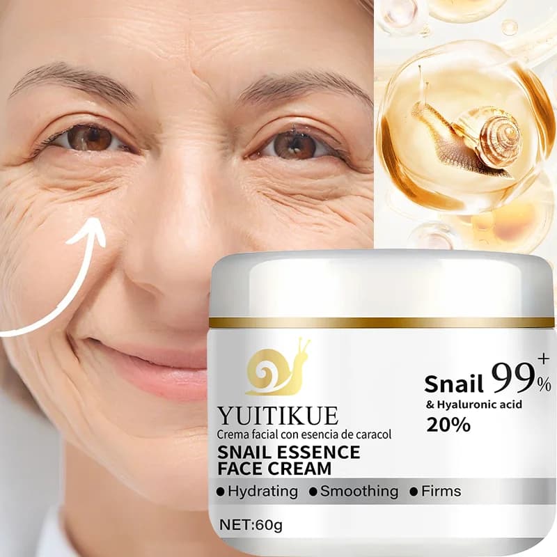 YUITIKUE Face cream to the essence of snail at 99% 60 g - with 20% of hyaluronic acid, moisturize, smooth, firm and lift for all skin types