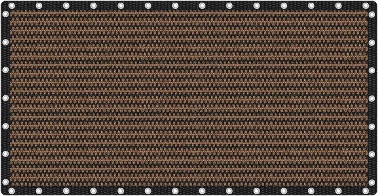 Telo Ombreggiante 10x20 FT con Occhielli per Patio, Pergola e Giardino, Colore Moka