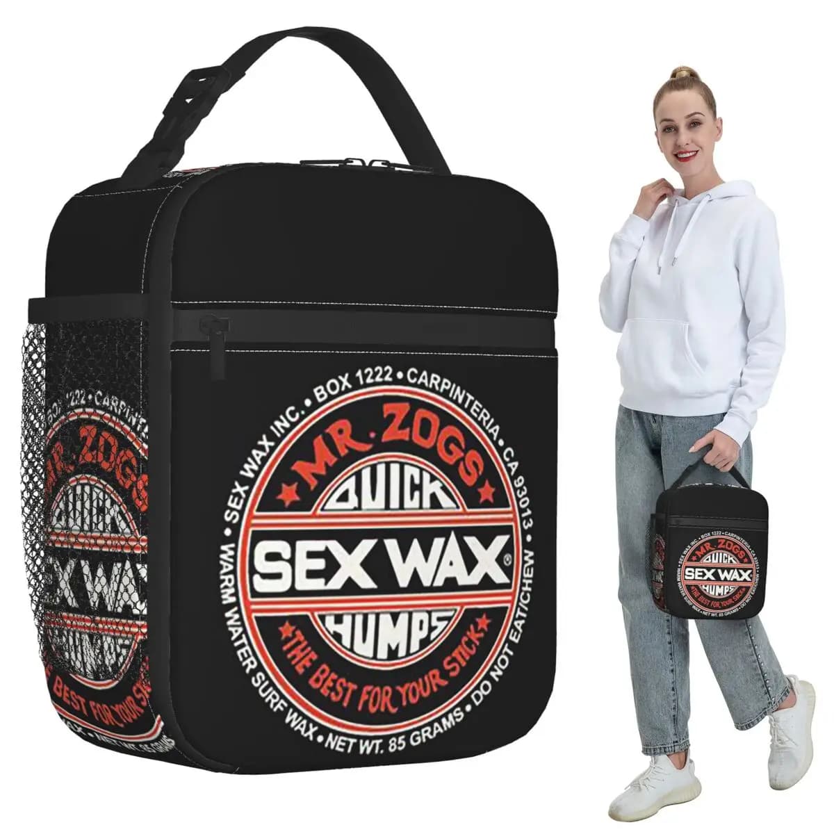Mr Zogs Surfing Sex Wax Insulated Lunch Bag for Kids School Cooler Thermal Food Box Tote Leakproof Lunch Boxes Container