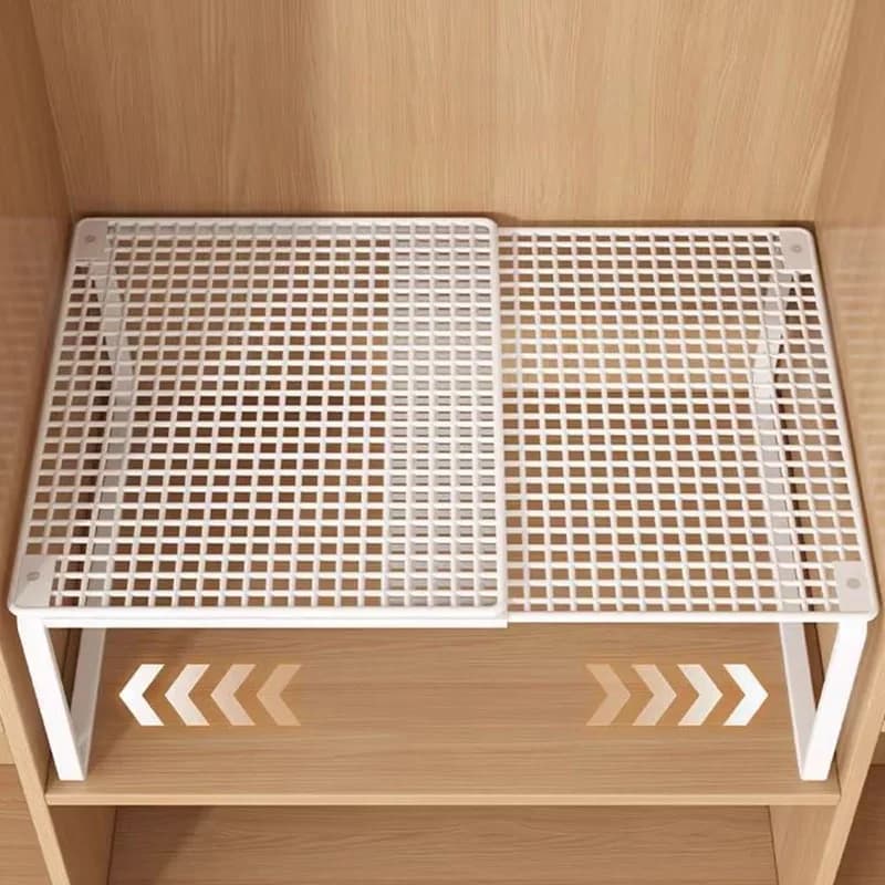 Stackable Telescopic Closet Shelf Retractable Expandable Wardrobe Divider Board Adjustable Layered Partition Cabinet Organizer