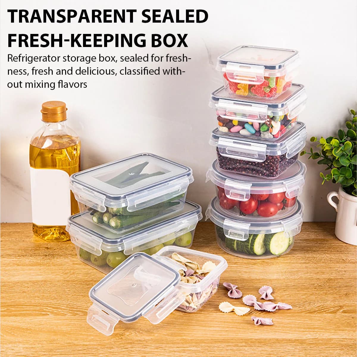 24 Pz/set Scatola di Conservazione degli Alimenti Set Contenitori di Conservazione degli Alimenti da Cucina Frutta Verdura e Carne Organizzatori Viaggi Primavera Picnic All'aperto