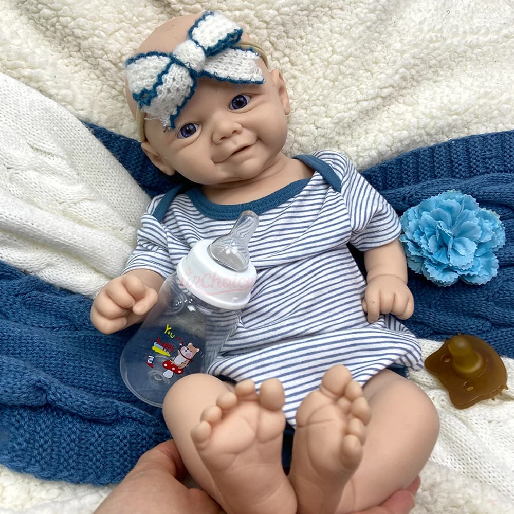 Bambola Reborn in Silicone Vivienne da 43 cm, Non Dipinta, per Bambina/Bambino, Lavabile, Morbida al Tatto, Neonato Artificiale per Artisti e Collezionisti