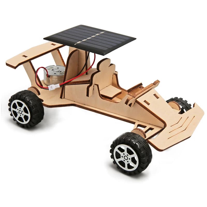 1 Set Kit per Esperimenti Scientifici Fai-da-Te e Modellini Educativi, Auto da Corsa a Energia Solare Fai-da-Te, Giocattoli Scientifici di Fisica per Bambini, Regalo