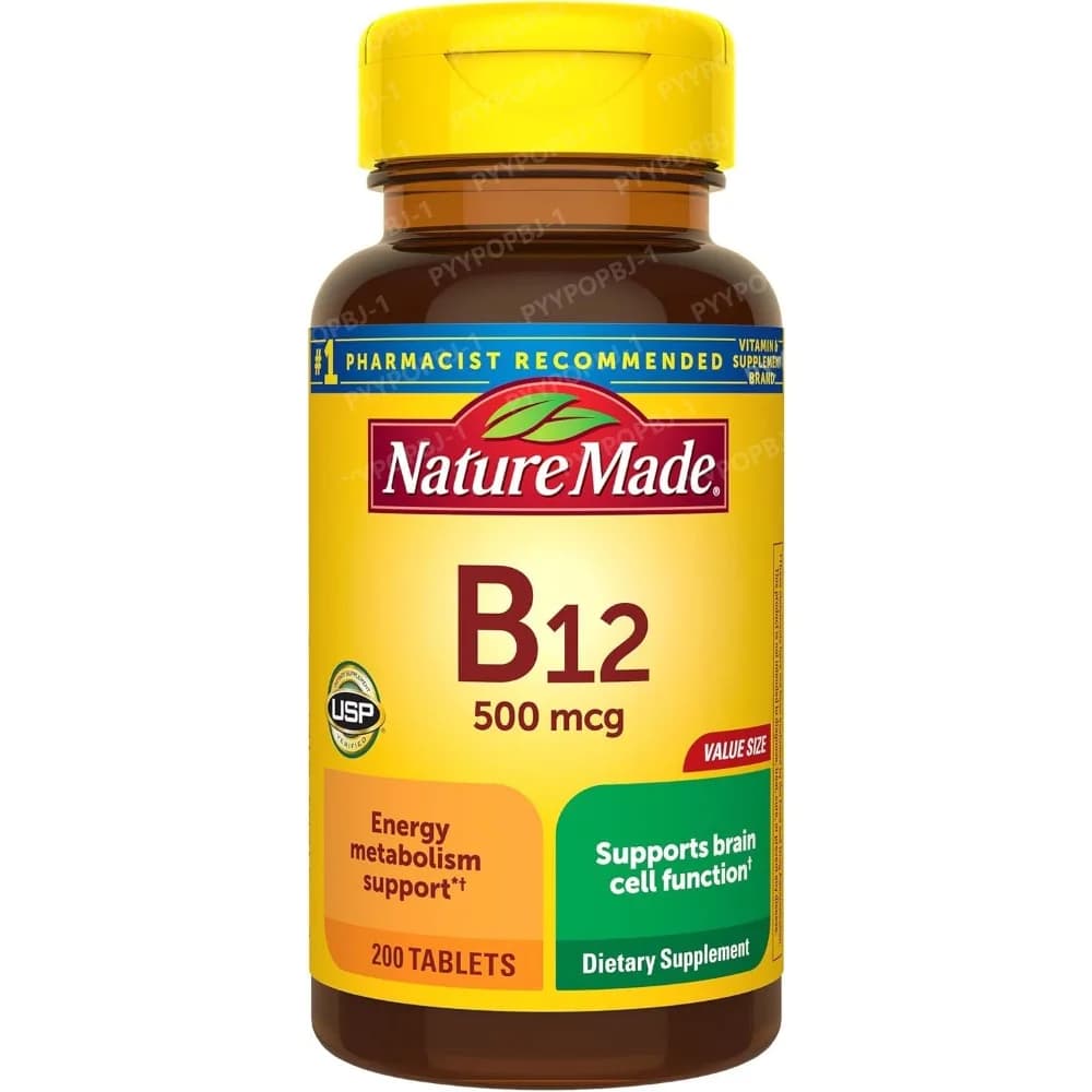 Nature Made Vitamin B12 1000 Mcg Food Supplement for Energy Metabolism Support 160 Tablets Supply for 160 Days