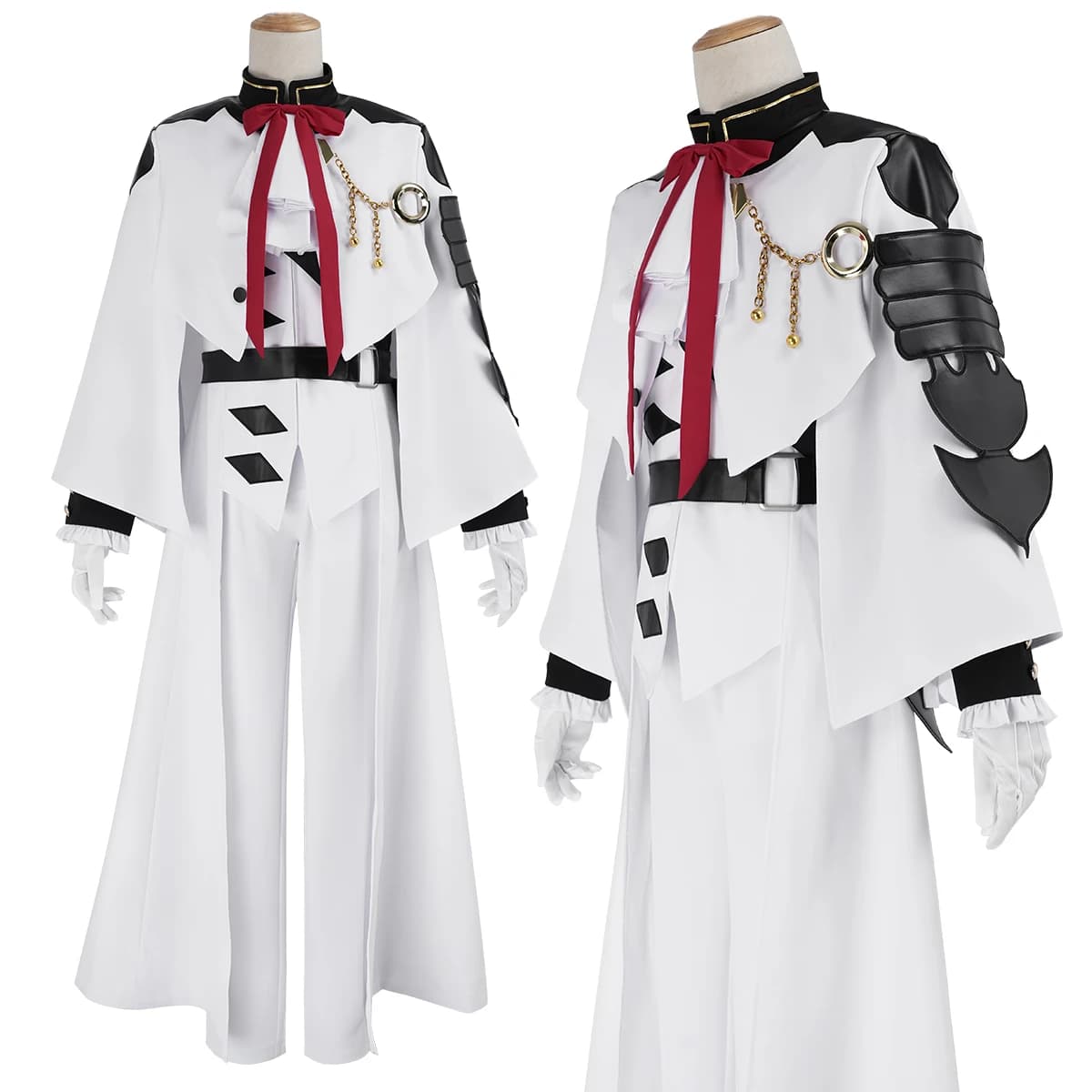HOLOUN Seraph Of The End Anime Ferid Bathory Costume Cosplay Cappotto in ecopelle Pantaloni Guanti Convenzione Halloween Natale