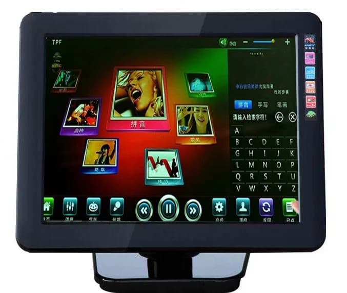 Sistema di karaoke per lettore Videoke con macchina per karaoke touch screen tutto in uno da 19 pollici