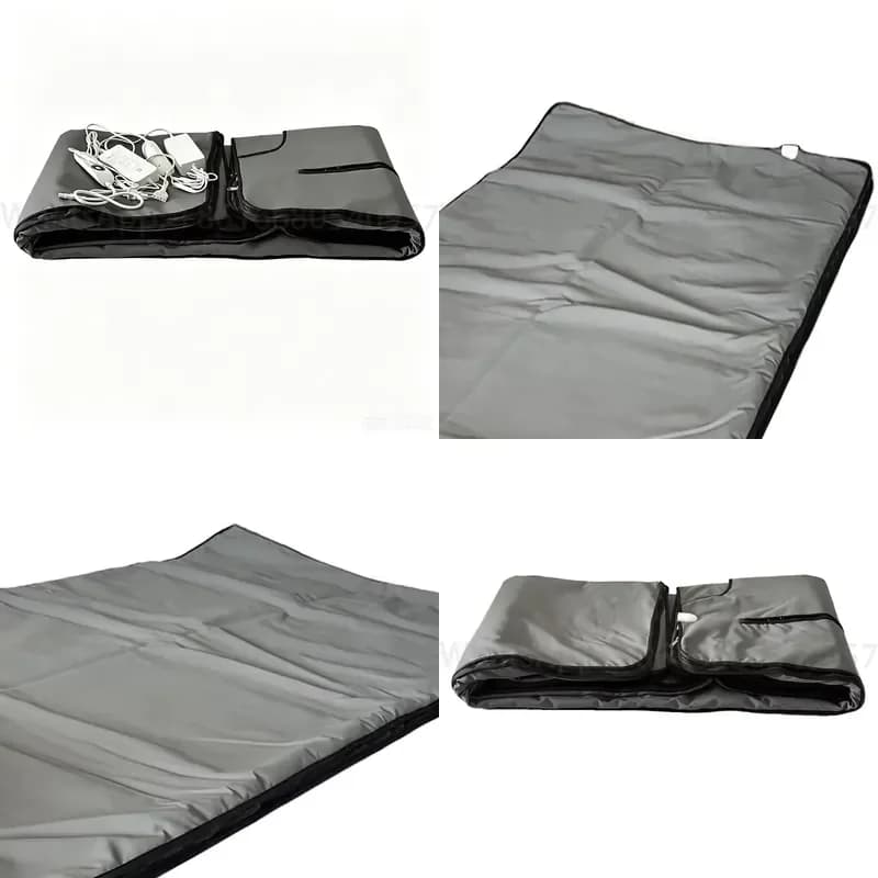Graphene Electric Sauna Blanket Use Adjustable Thermostat Machine Washable Full Body Heating Therapy Mat