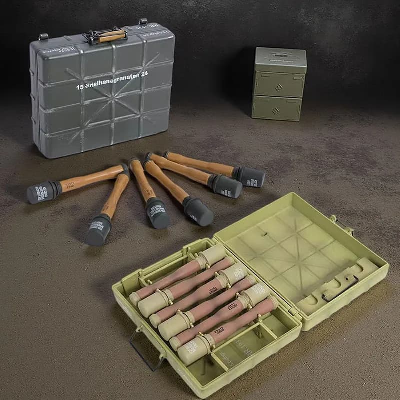 ZYTOYS ZY2036 ZY2022 Scatola Porta Granate Tedesca 1/6 Modello M24 Accessori per Scene di Guerra Compatibile con Action Figure da 12''
