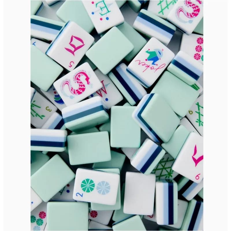 4-Layer engraved American mahjong tiles 160 pieces acrylic heavy-duty portable luxury boutique social edition 32mm