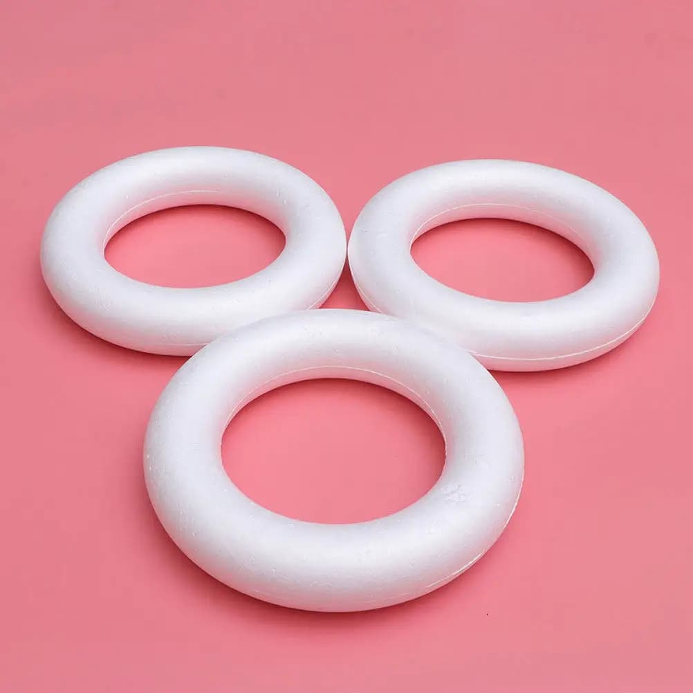 5 Pezzi Anelli Circolari in Schiuma Premium per Bambini, Forniture Artistiche per Pittura Fai-da-Te, Decorazioni Creative per Pasqua, Halloween, Matrimoni