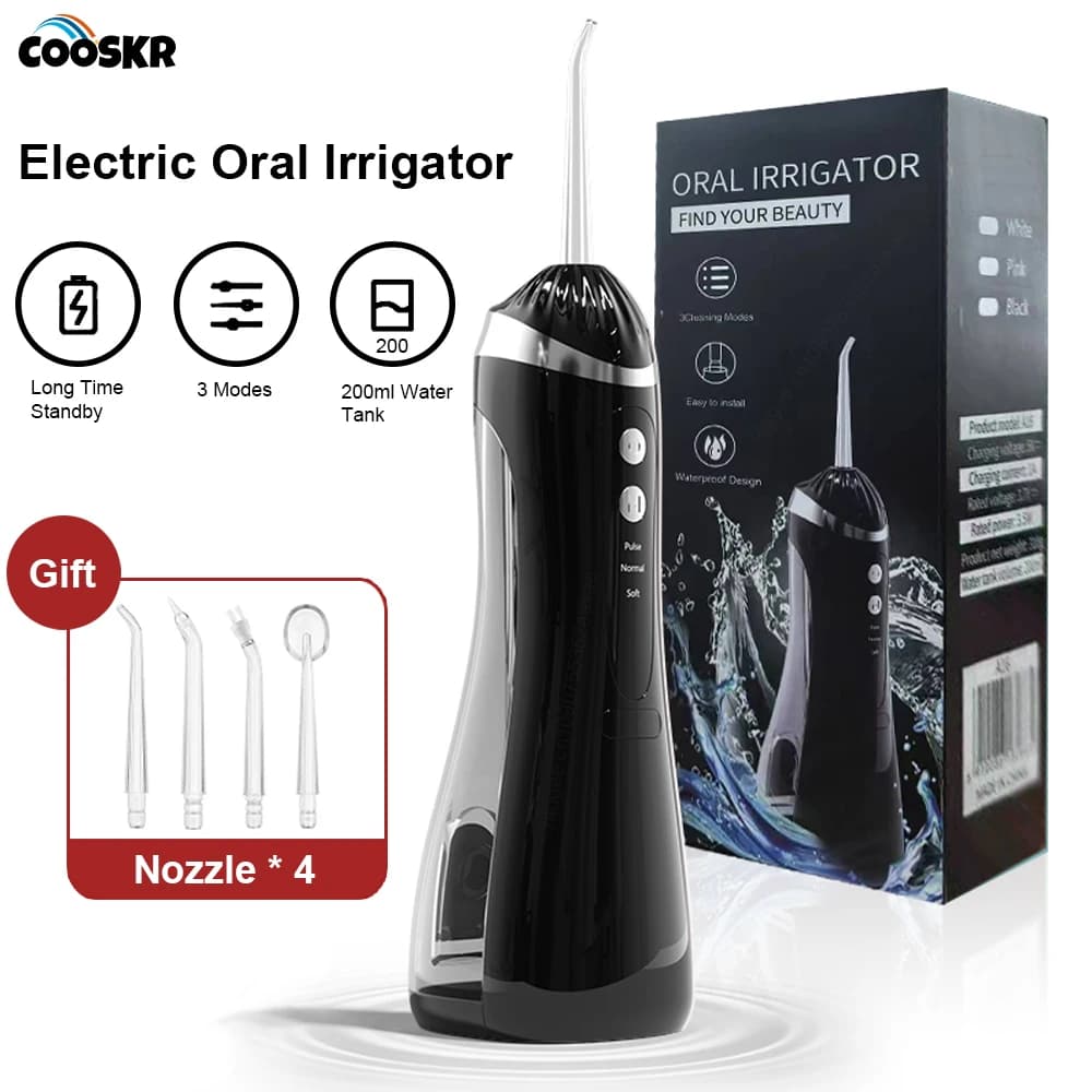 Oral sprinkler Electric Dentale Water Flosser for I Denti 200ML Waterproof Cordless Tooth Whitening Washing Machine