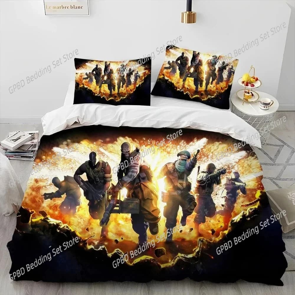 CS GO Game Gamer Counter Strike Set di biancheria da letto Camera da letto Morbido copriletti moderni Comodo copripiumino Copripiumino e federa