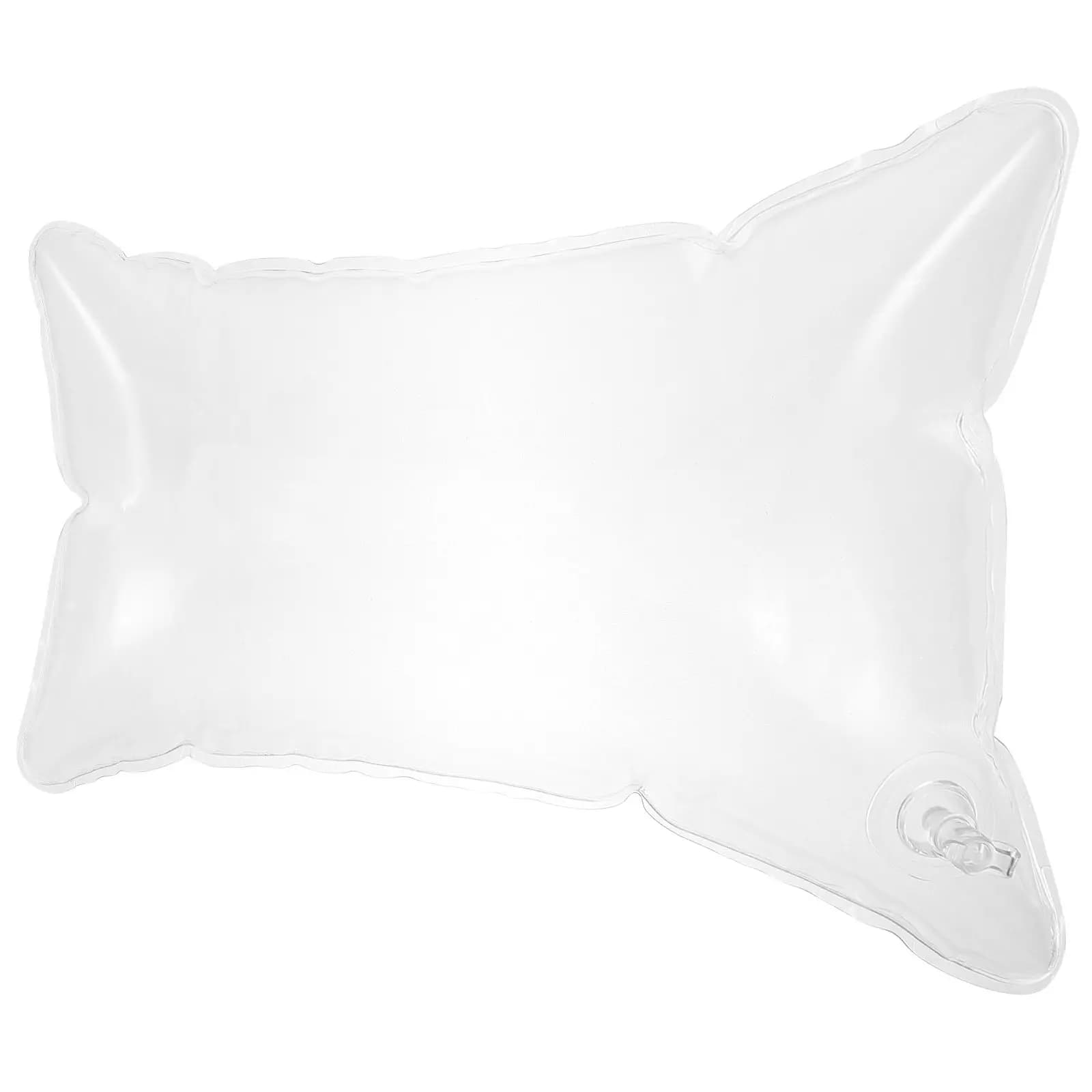 Cuscino Gonfiabile Trasparente per Campeggio, Viaggi e Uso Esterno, Altezza Regolabile, Impermeabile, Portatile, Leggero