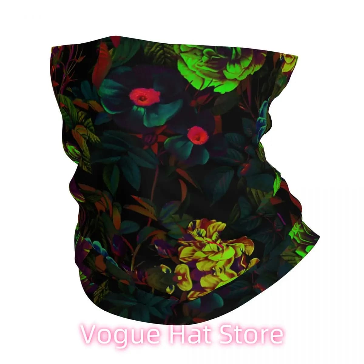 Tappetino da bagno floreale al neon da giardino, ghetta per il collo, sciarpa per il viso, copertura per il collo, uomo, donna, bandana, sciarpa sottile estiva