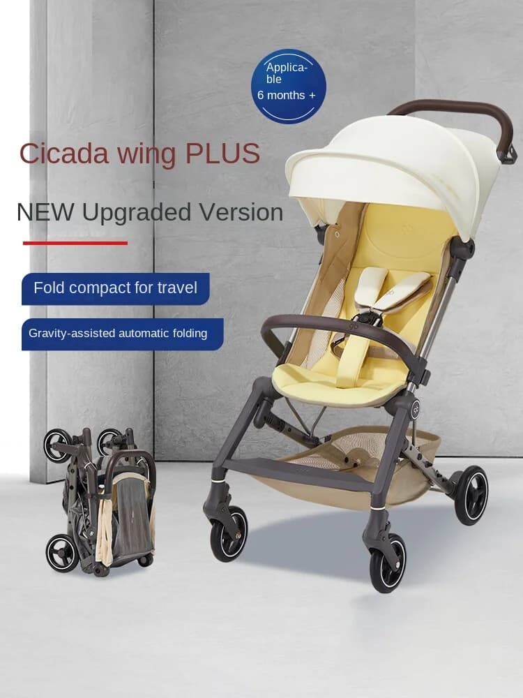 Passeggino per bambini carrozzina ala di cicala PLUS Passeggino da viaggio pieghevole ultraleggero ammortizzante D2003