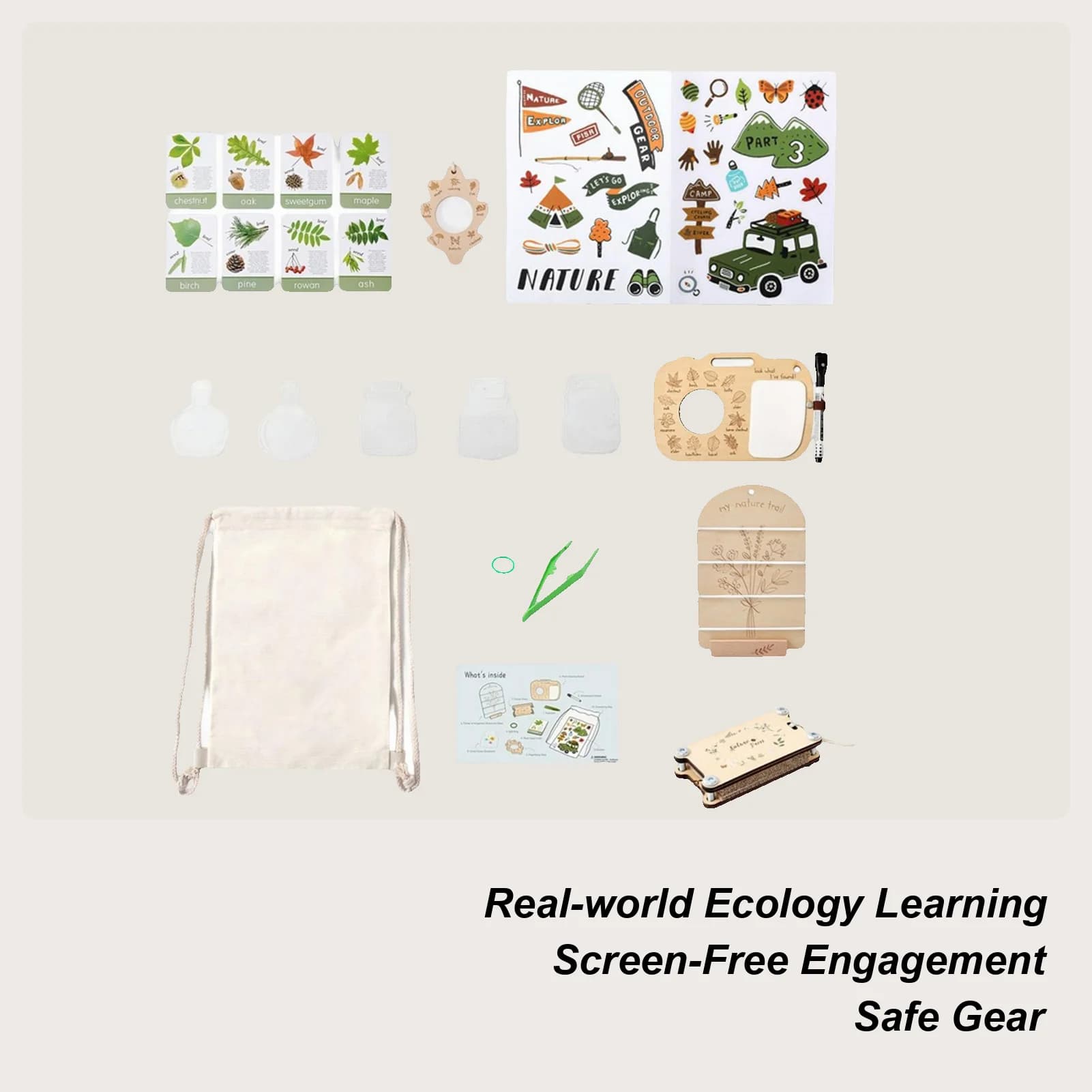 Kit di avventura per bambini Microscopio per piante educative Kit di avventure all'aperto per bambini per studenti adolescenti Scuola Compleanno Campeggio all'aperto
