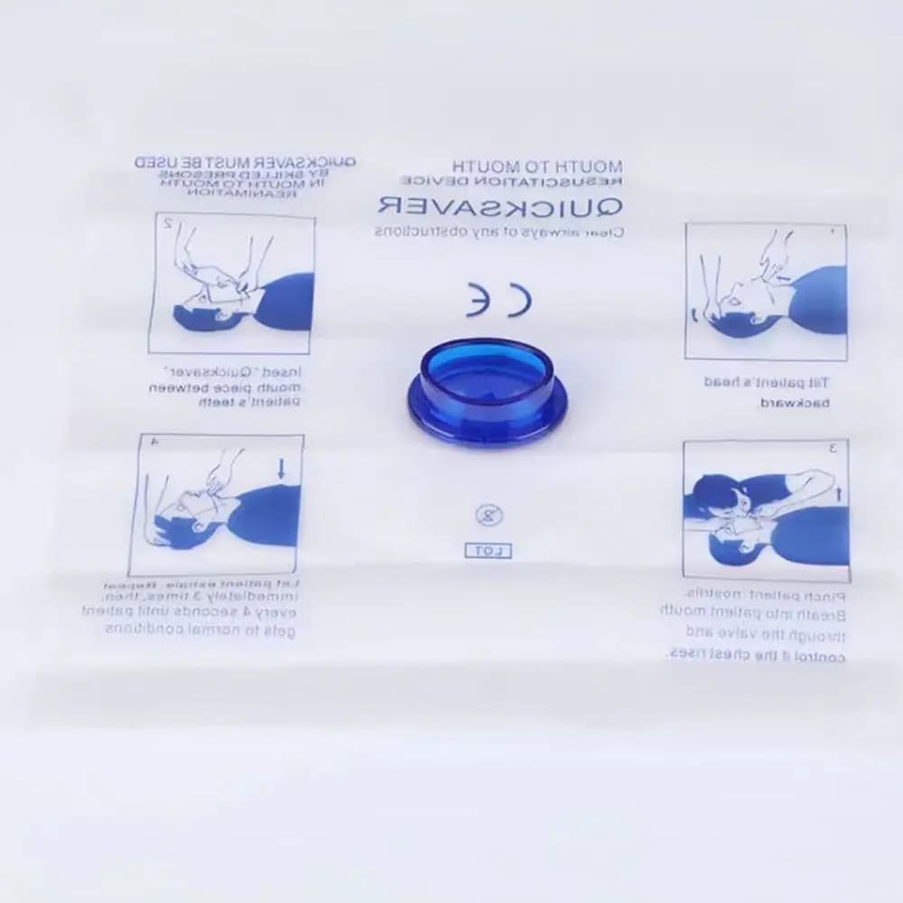 Mouth to Mouth CPR Face Shield Breathing Respirator Mouth Breath Disposable CPR Mask Quick Saver Enhanced Safety