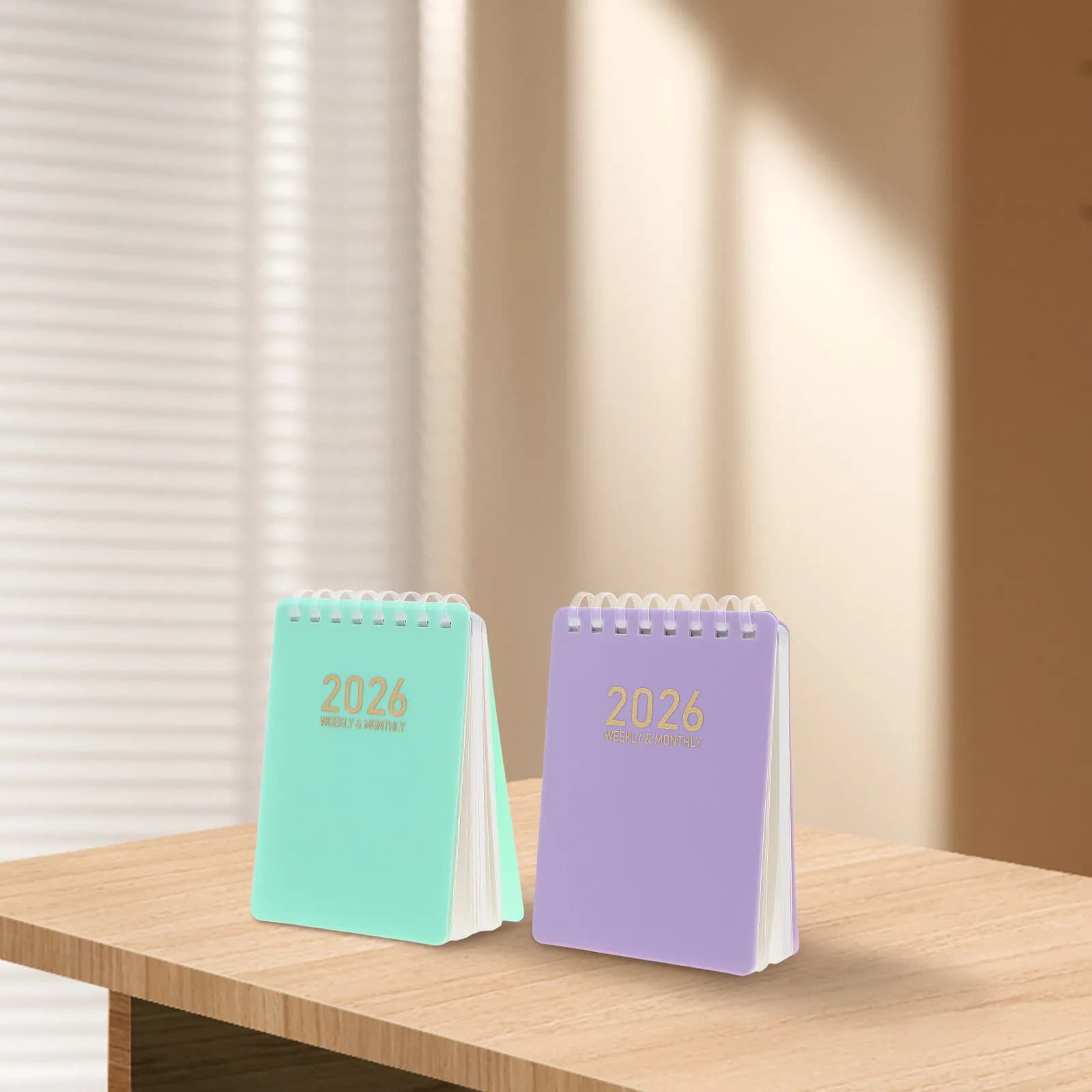 Set di 4 Mini Planner 2026 con Rilegatura a Spirale, Calendario Tascabile, Organizer Mensile, Settimanale e Giornaliero, Agenda Carina Formato Borsetta
