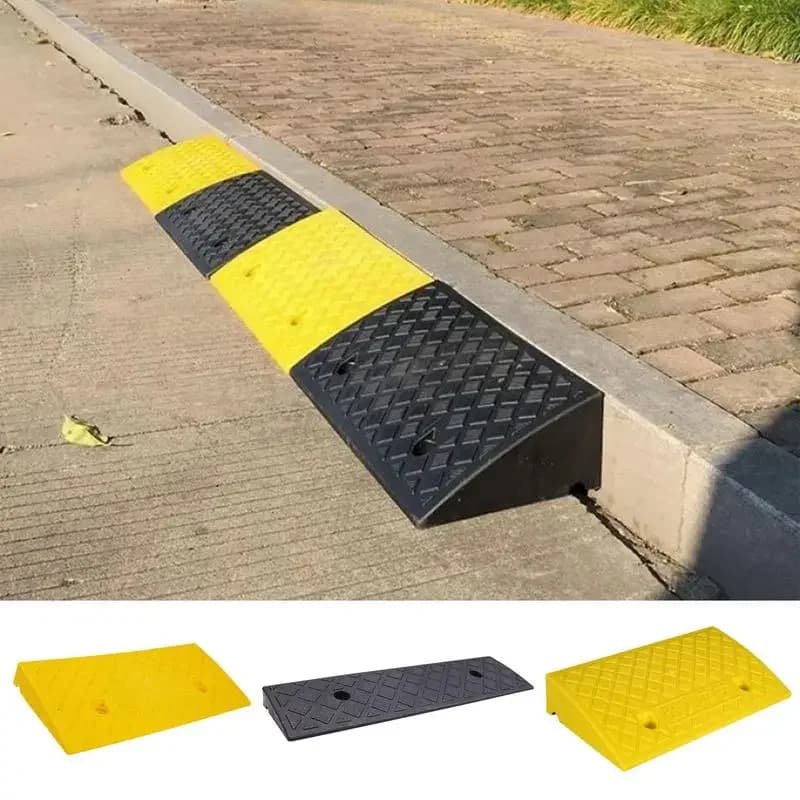 3cm 5cm 8cm Plastic PVC Road S-lope Ramp Pad Portable Car Step UphillTriangle Mat Curb Garage Ramp Non Slip Flooring Ramp Amagi