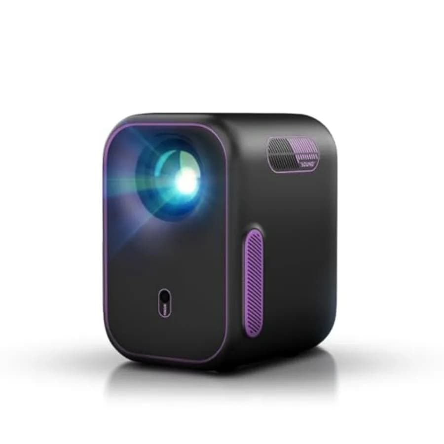 Mini Proiettore Portatile con Supporto WiFi e Bluetooth per Home Theater e Uso Esterno, Compatibile con 1080P Full Ultra HD 4K Smart