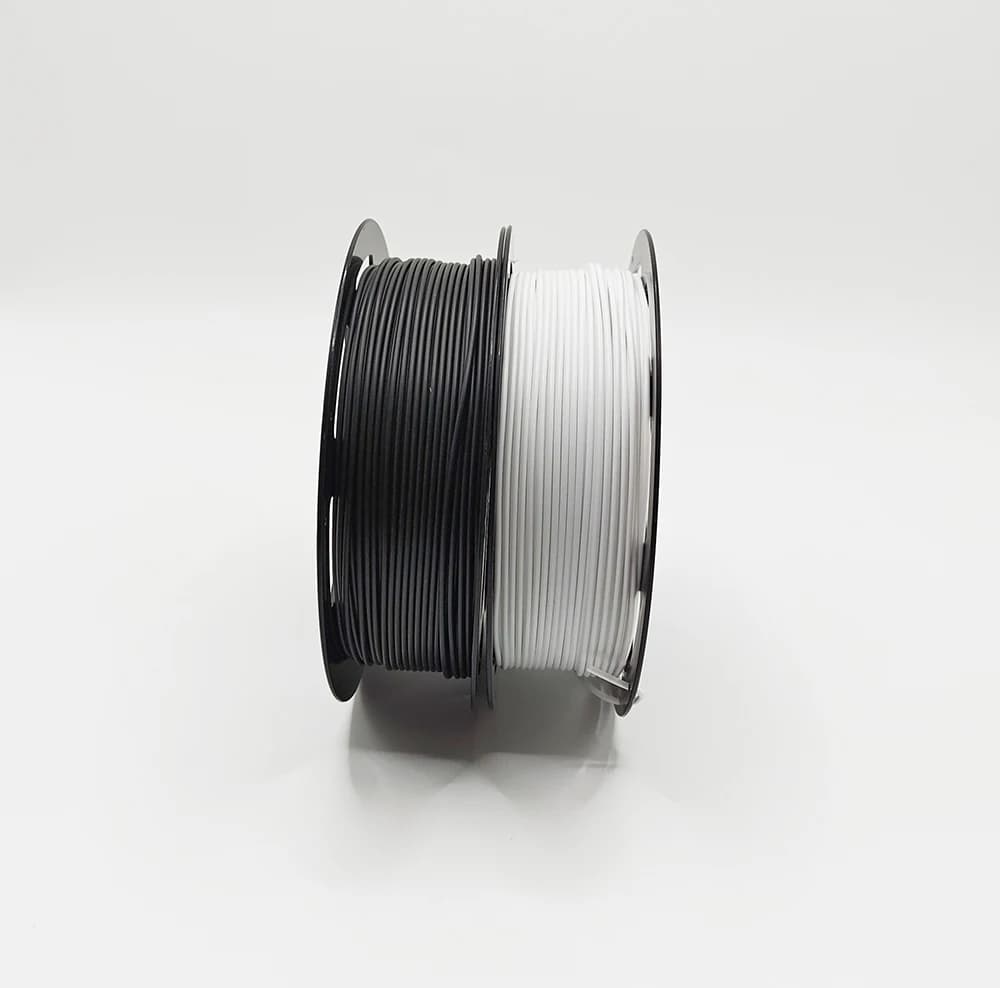 Filamento per stampante 3D PLA da 200 g, materiale per stampante 3D bianco e nero, diametro 1,75 mm, per stampante 3D FDM, filamento PLA
