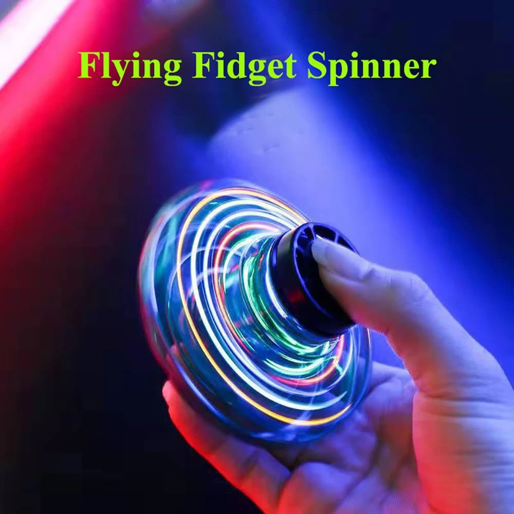 1pc Adolescente Flying Spinner UFO Boomerang Mini Drone Levitazione Magica Giroscopio Emettitore di Luce Induzione Decompressione Giocattoli