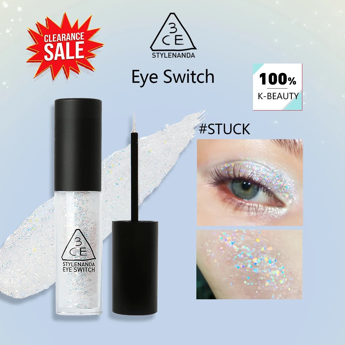 [ClearanceSale] 3CE Eye Switch STUCK,Olive Young,Shooting Star Effect,Mirror Finish,Galaxy Effect,Korean Cosmetic,Korean Makeup