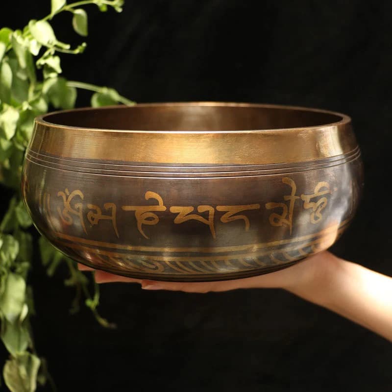 Nepal Singing Bowl 20cm Large Tibetan Singing Bowl Meditation Handmade Brass Buddha Singing Bowls Yoga Meditation Sound Healing