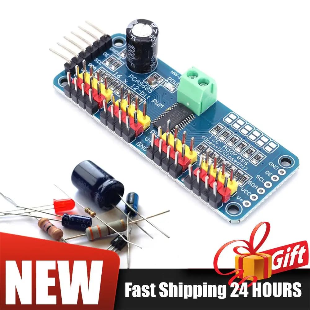 1/5/10/20PCS PCA9685 Controller per Robot con Interfaccia IIC, Scheda Driver per Servomotore PWM a 16 Canali e 12 Bit per Raspberry Pi