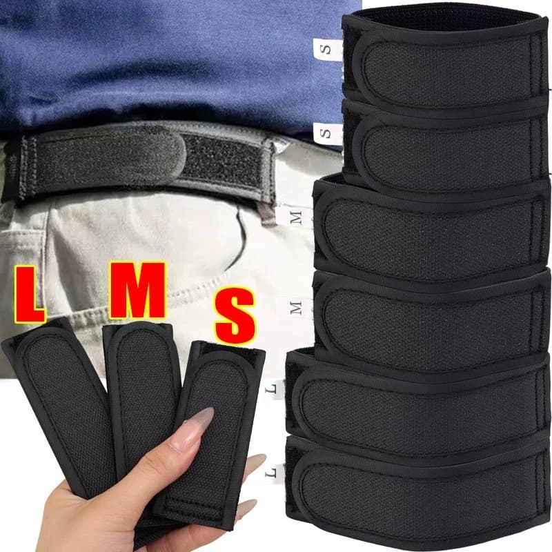 No Buckle Velcro Lazy Waist Belt Adjustable Elastic Strap Comfort Easy Wear Pants Waistband for Unisex Daily Outfit Accessory
