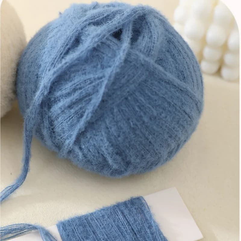 Filato Soffice Effetto Nuvola 100g, Filo di Cotone Intrecciato a Otto Capi, Filato Morbido Effetto Velluto Candy, Sciarpa per Lavorazione a Maglia, Kit Materiale Fai da Te Waffle