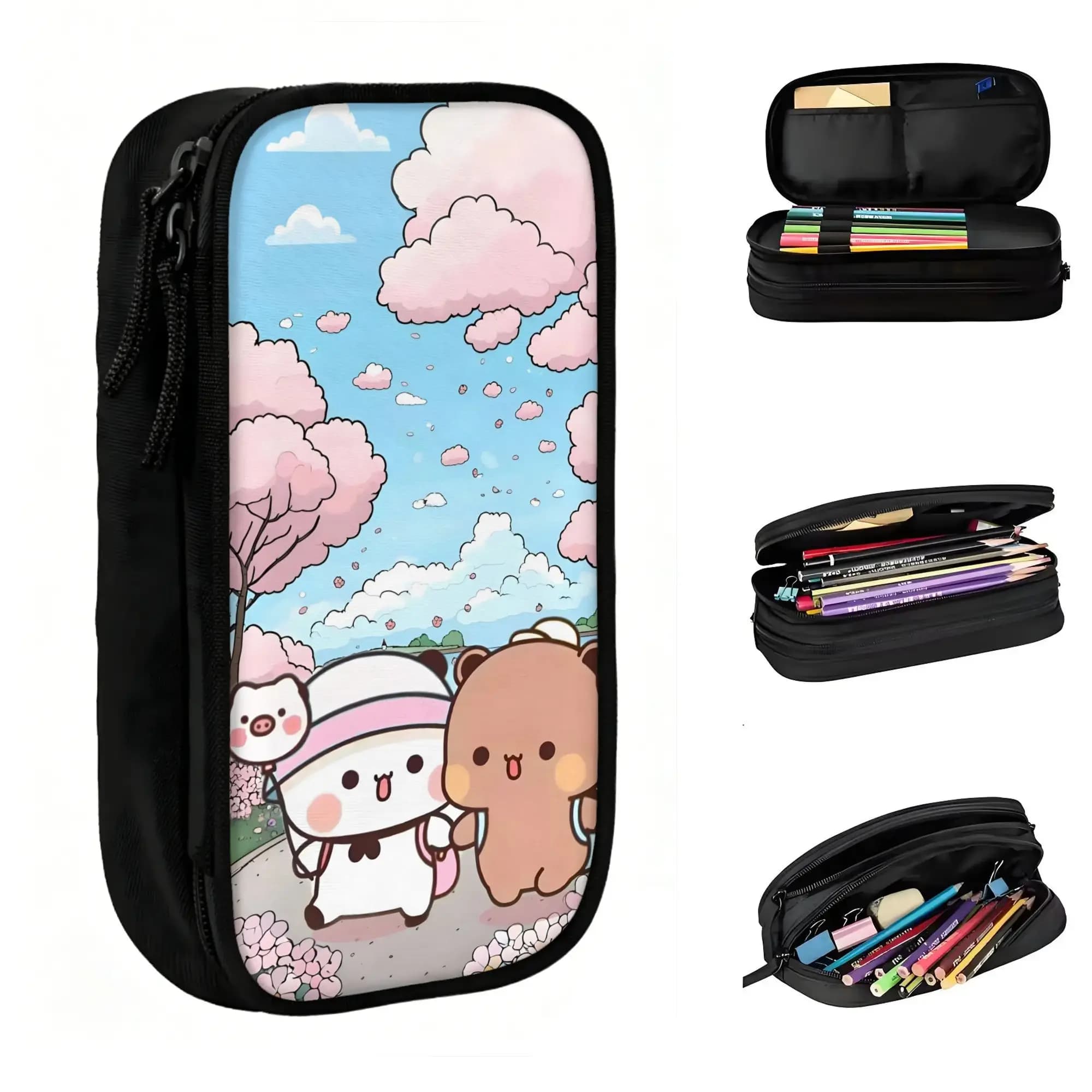 Custom Kawaii Bubu Dudu Classic Cartoon Pencil Case for Girl Boy Big Capacity Adorable Pencil Bag Stationery