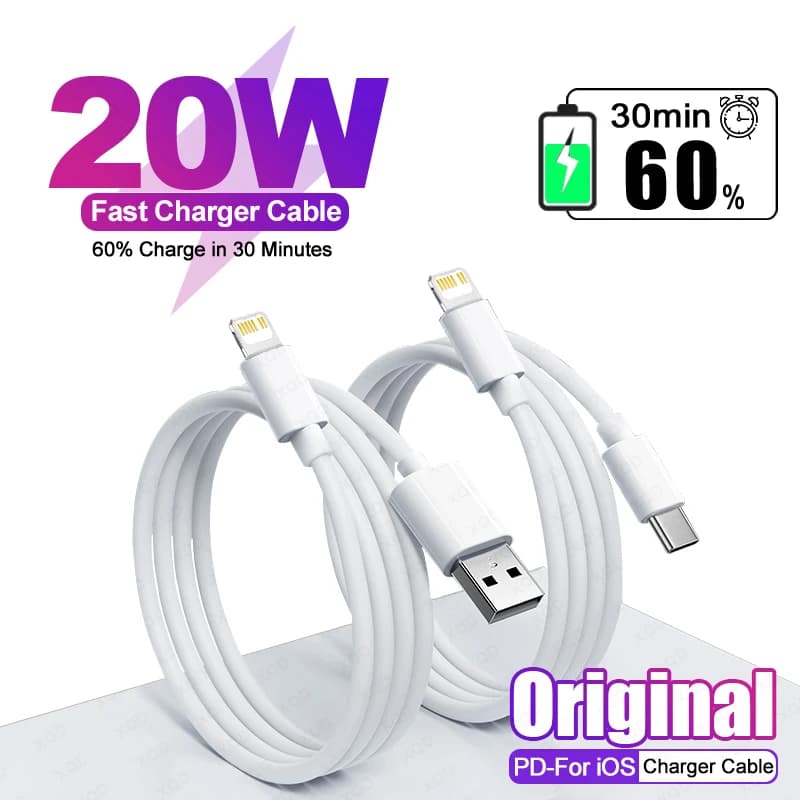 Cavo caricabatterie rapido USB C 20W per Apple iPhone 15 14 Pro Max 13 12 11 XS XR X 8 7 Tipo C Ricarica 2M Linea dati Accessori per telefoni