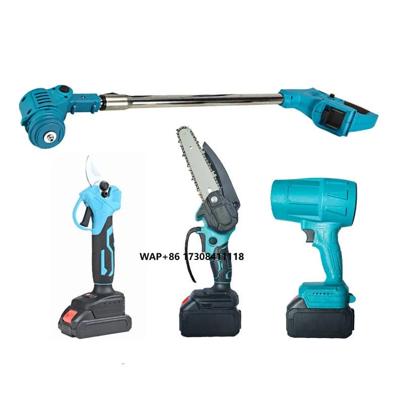 Set of 4 pieces Electric garden tools Electric garden scissors Hand saw Mower Storm Machine Electric shears Set of boxes
