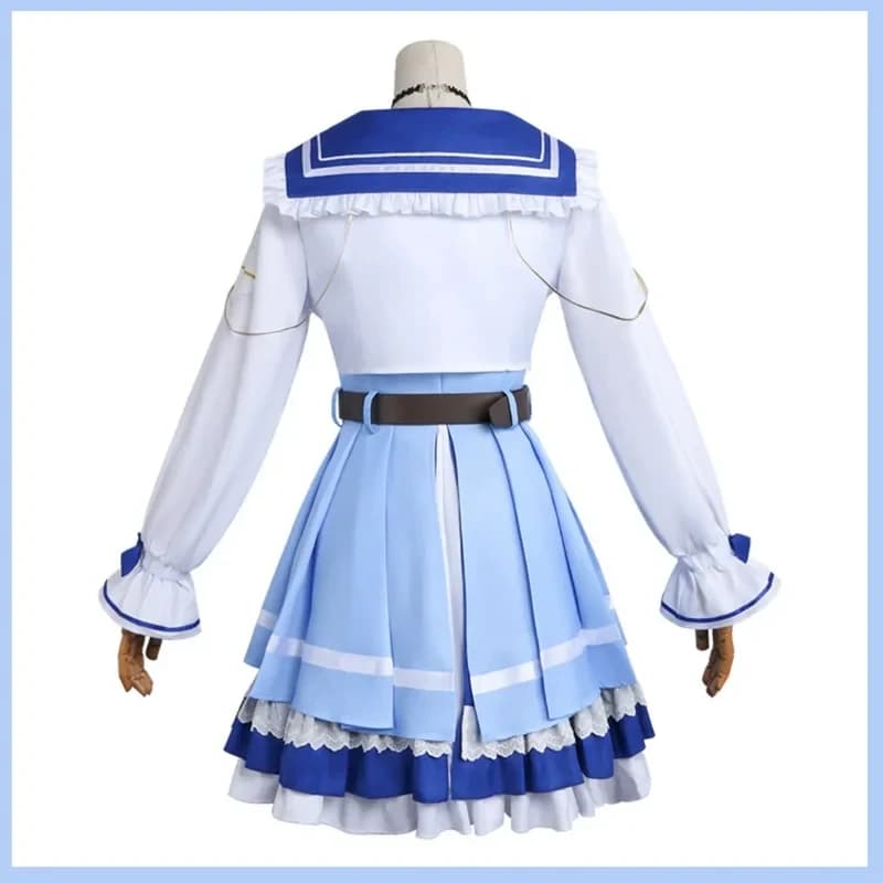 5;e,8\v,5/XqAnime Game Wuthering Waves Phoebe Cosplay Costume Japan South Korea JK Uniform White Coat Skirt Wig Woman f,5'h\8/m'
