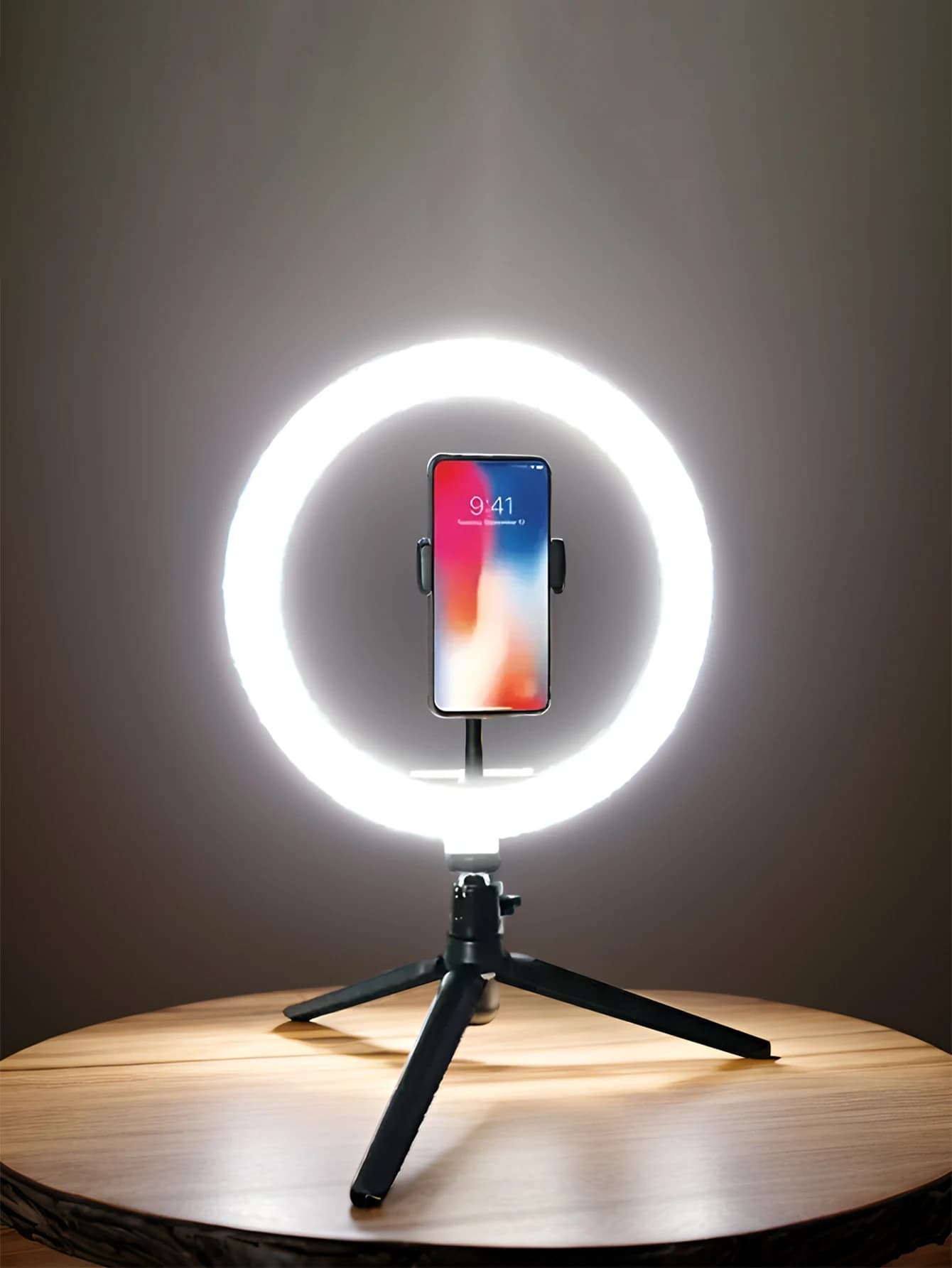 Lampada da tiro da 26 cm Anello luminoso da 26 cm + supporto treppiede