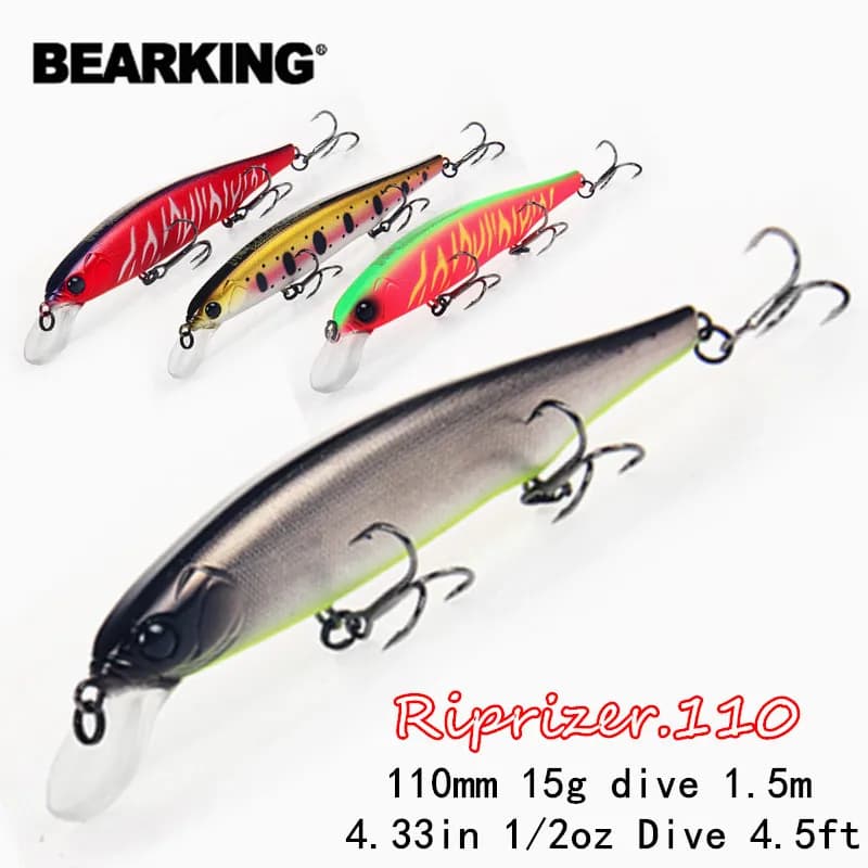 Bearking 110F Azione perfetta 12 colori diversi Esche da pesca, SP Minnow Bait 11 cm 15 g Esche artificiali da immersione Attrezzatura