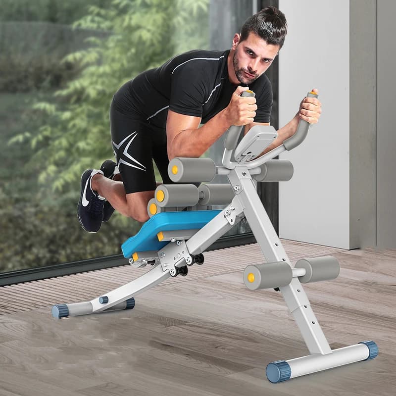 Abdominal machine for machine construction for abdominal muscle stimulator with curved track 2025