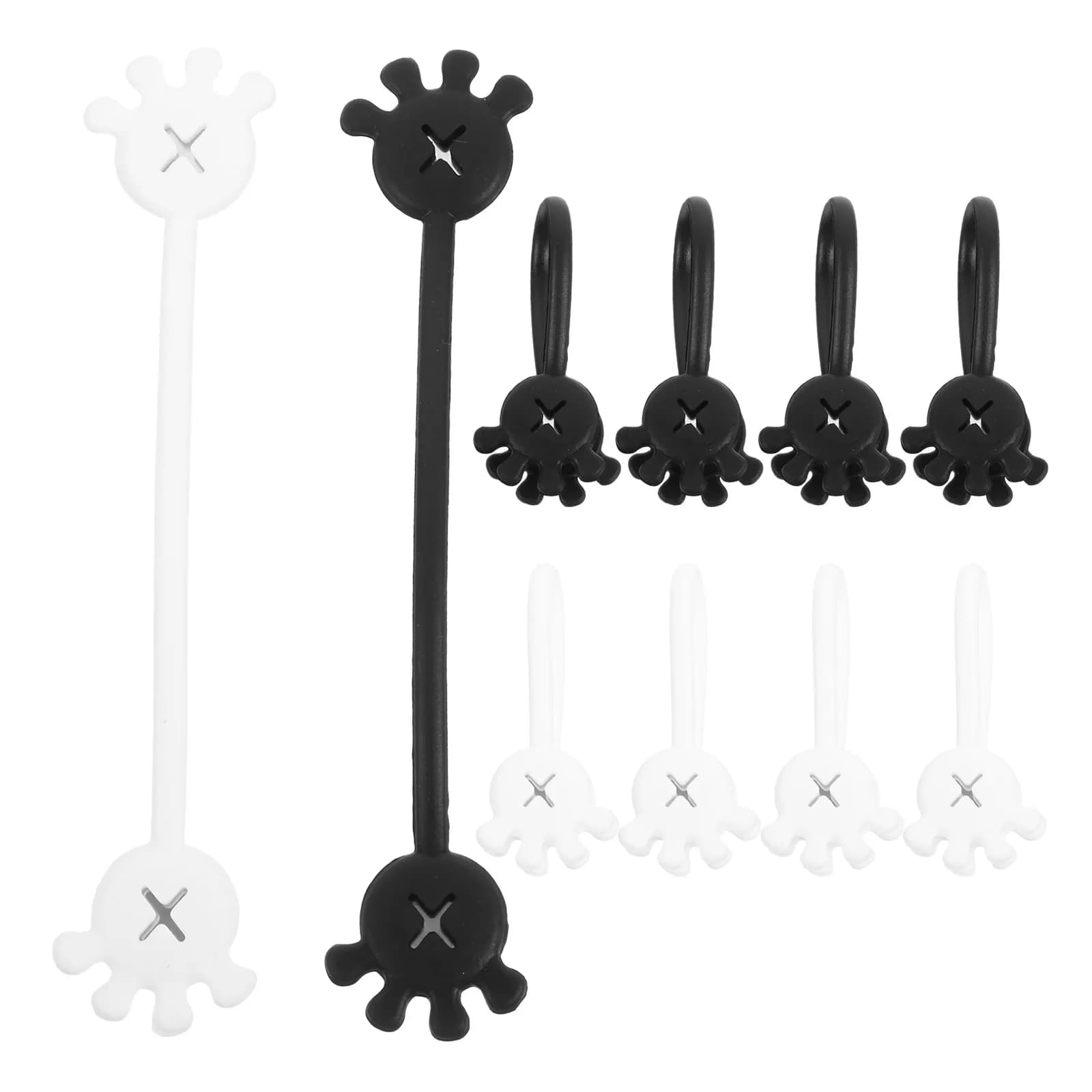 10 pezzi di organizer magnetici per cavi, avvolgicavi in silicone per cavi di ricarica, fascette riutilizzabili per la gestione dei cavi, organizer portatile per cavi.