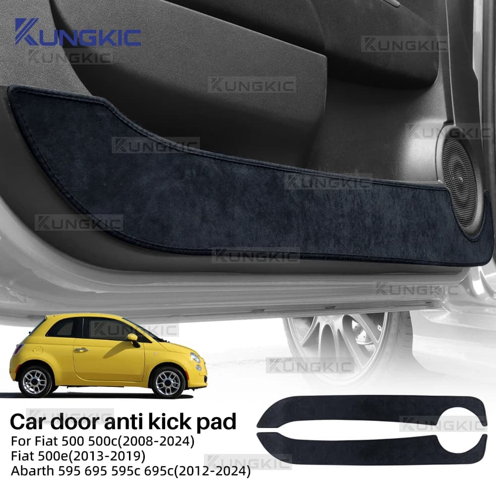 Anti-calcius Pad For Abarth 595 695 2012 2013 2014 2015 2016 2017 2018 2019 2020 2021 2022 2024/Fiat 500/500C 2008-2024/ 500E 2013-2019 Flannel LHD RHD Carpet Trim Accessories