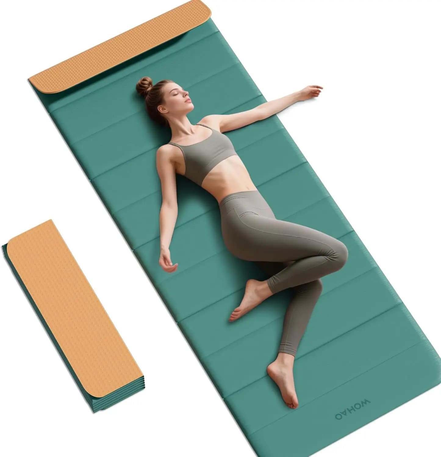 Tappetini Yoga POE, Colore Naturale, Antiscivolo e Compatti - Per Yoga, Pilates, Allenamento di Forza e Meditazione