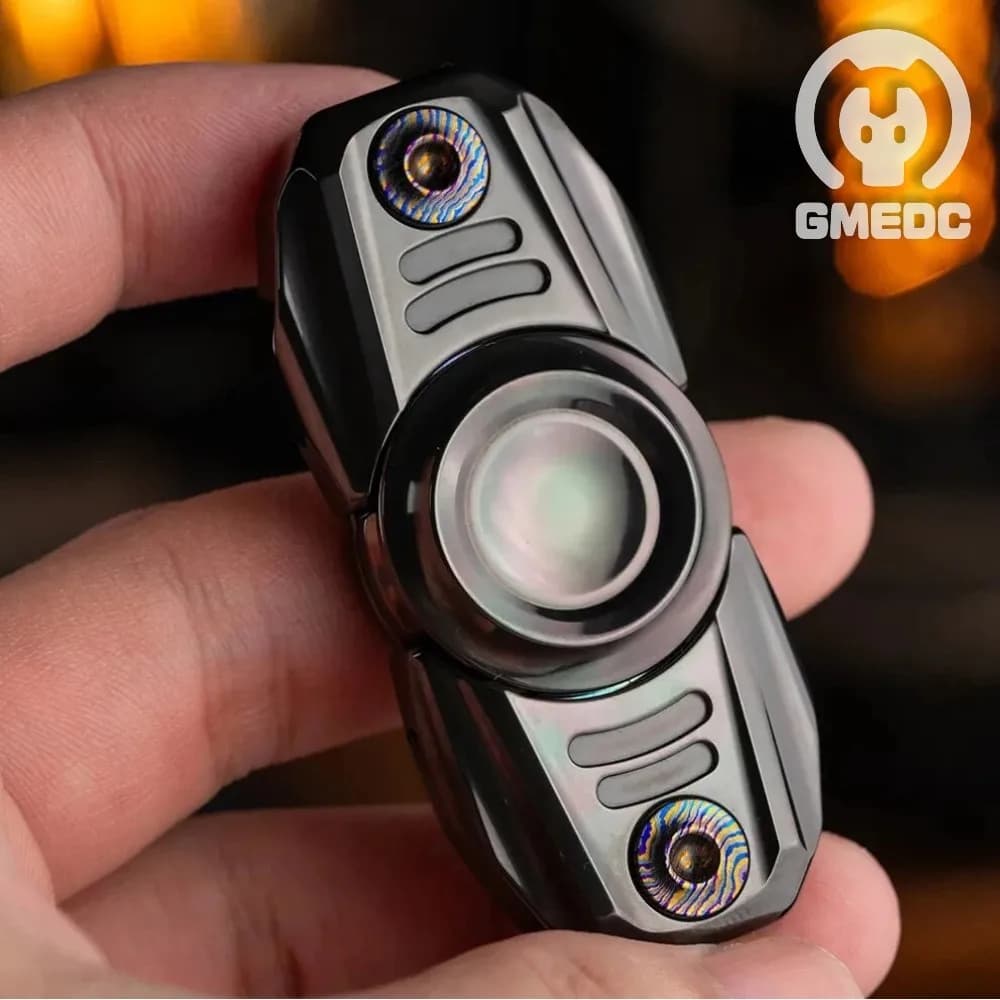 GMEDC PROMETHEUS Diapason Fidget Spinner Armatura con apertura a due foglie Giroscopio Push Slider Adulti Disegni originali Giroscopio per unghie aperte