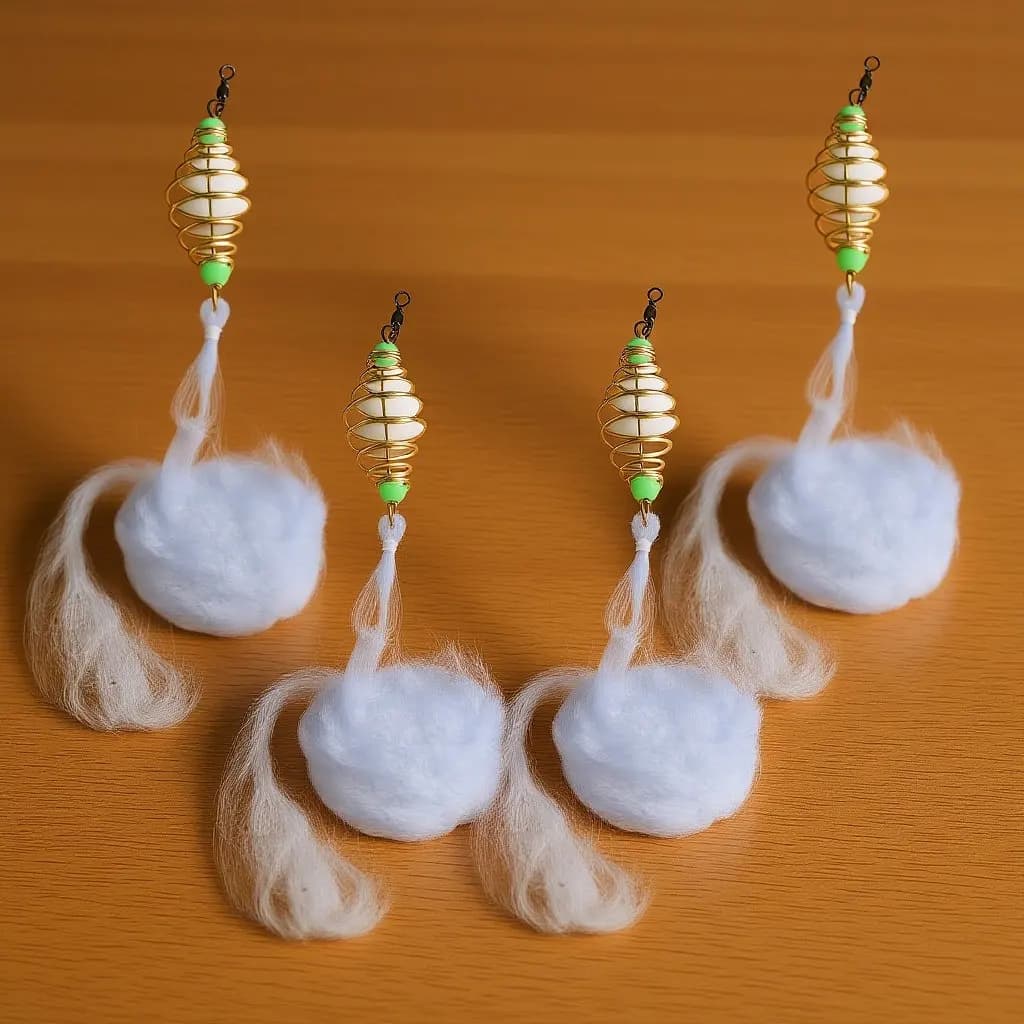 Set di 4 Reti da Pesca in Nylon Resistenti, Trappola Sicura per Pesci d'Acqua Dolce e Salata