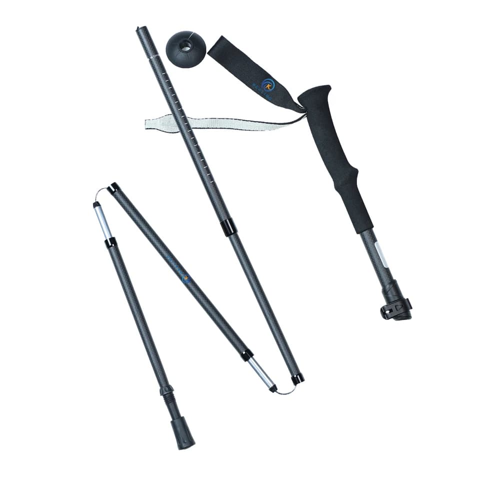 Bastoncini da sci Stampella pieghevole Bastone da trekking Bastoni da passeggio regolabili nordici in carbonio Bastone da passeggio Trekking Alpenstock